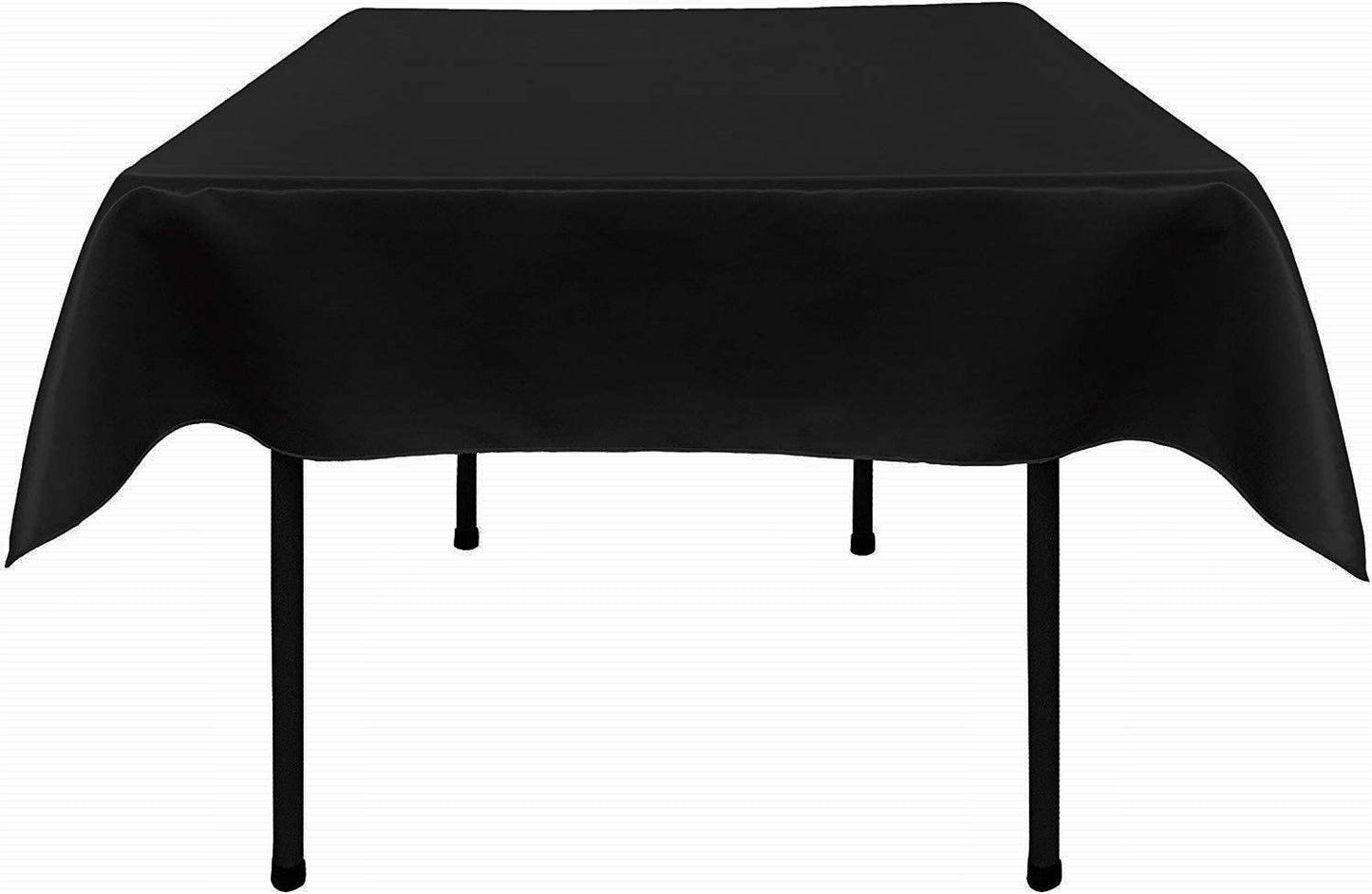 Polyester Bridal Satin Table Tablecloth (Black,
