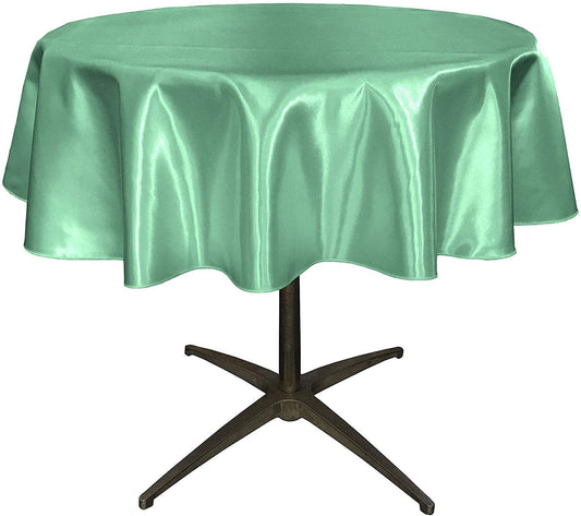 Bridal Satin Table Overlay, for Small Coffee Table (Aqua,