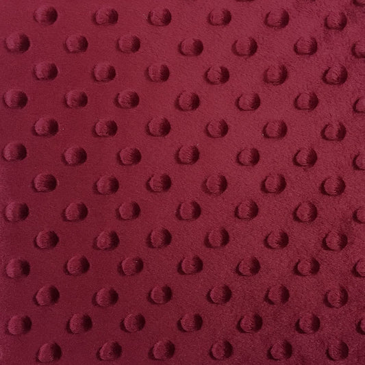 Minky Dimple Dot Soft Cuddle Fabric (Viking Red, 1 Yard)