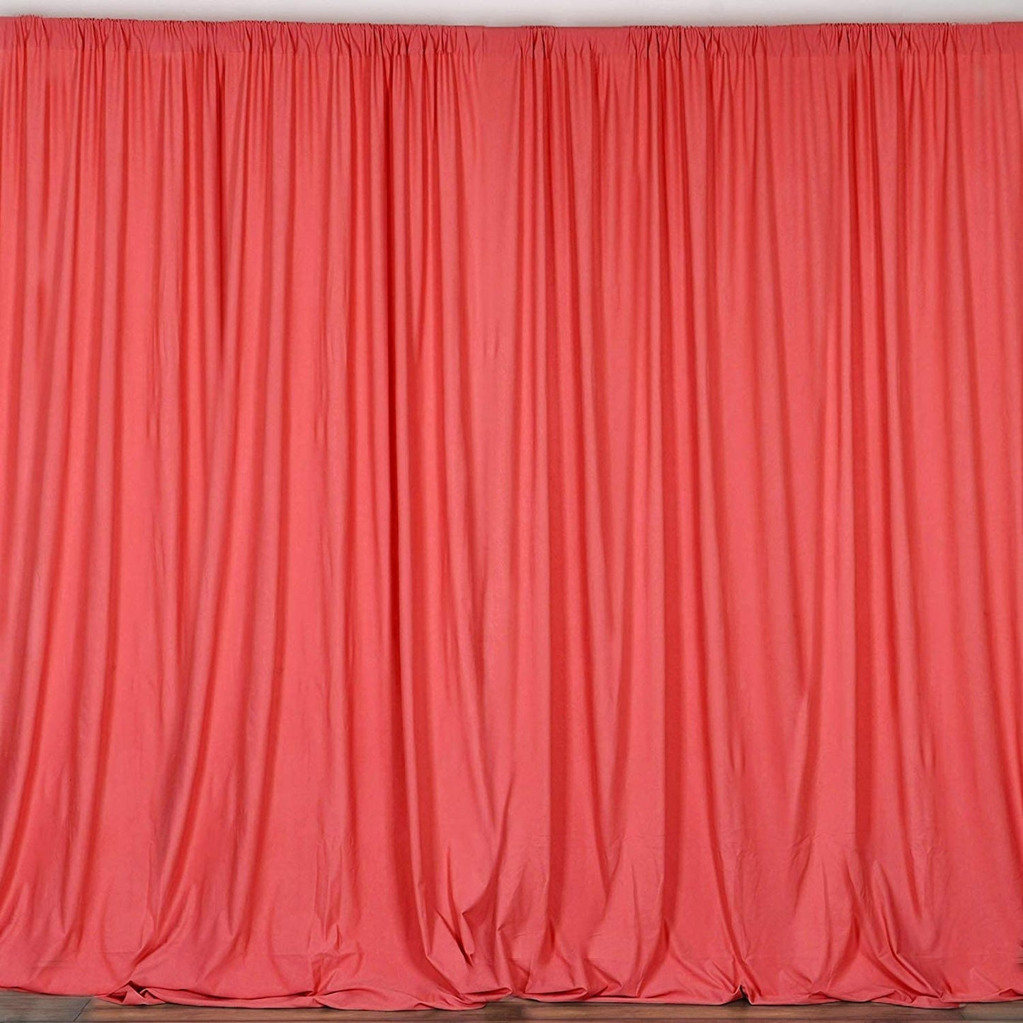 Polyester Backdrop Drape Curtain Panel - (Coral,