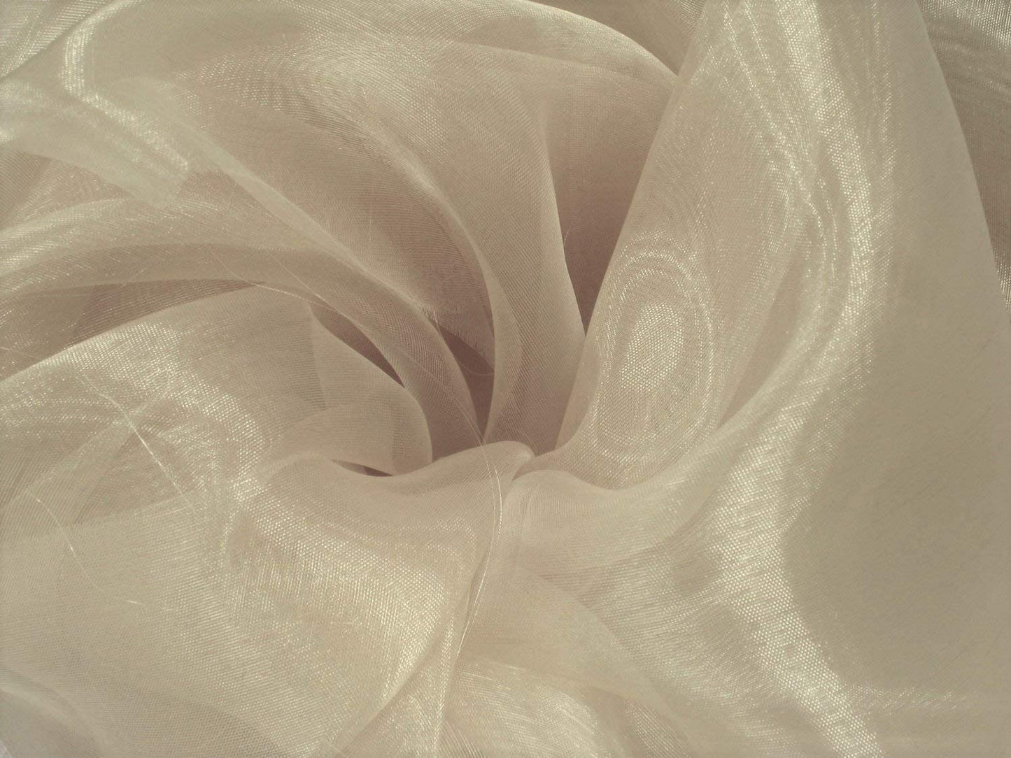 58/60" Wide Polyester Light Weight Sheer Mirror Organza Fabric (Champagne 130, 1 Yard)