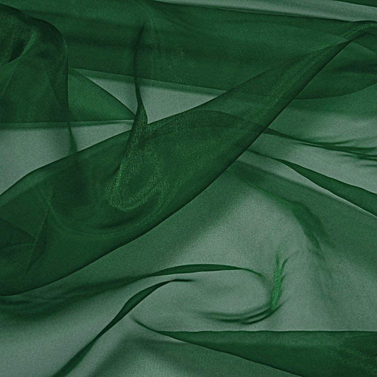 60" Wide Polyester Light Weight Crystal Organza Fabric (Hunter Green, 1 Yard)