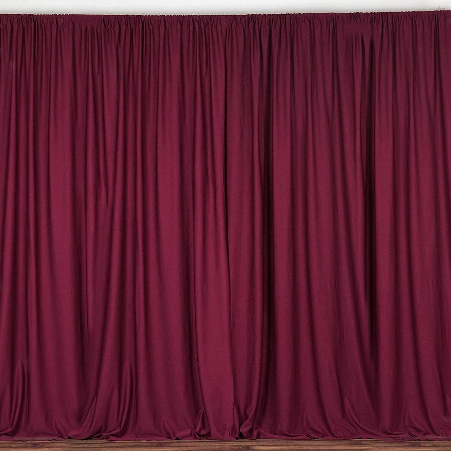 Polyester Backdrop Drape Curtain Panel - (Burgundy,