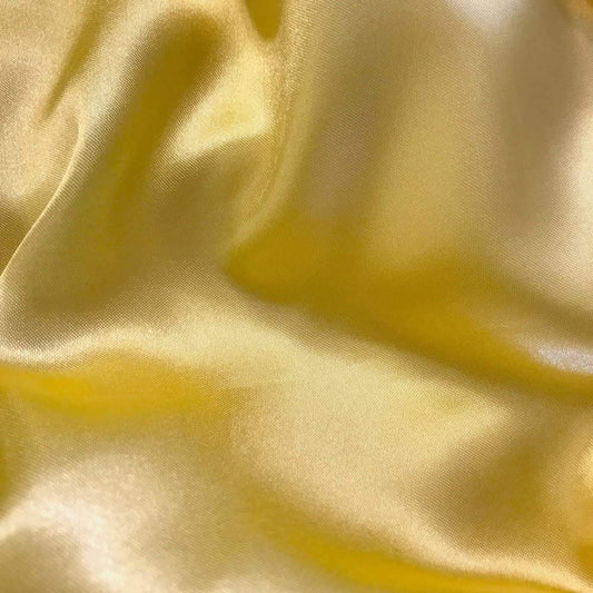 100% Polyester Soft Bridal Charmeuse Satin Fabric (Light Yellow # 7