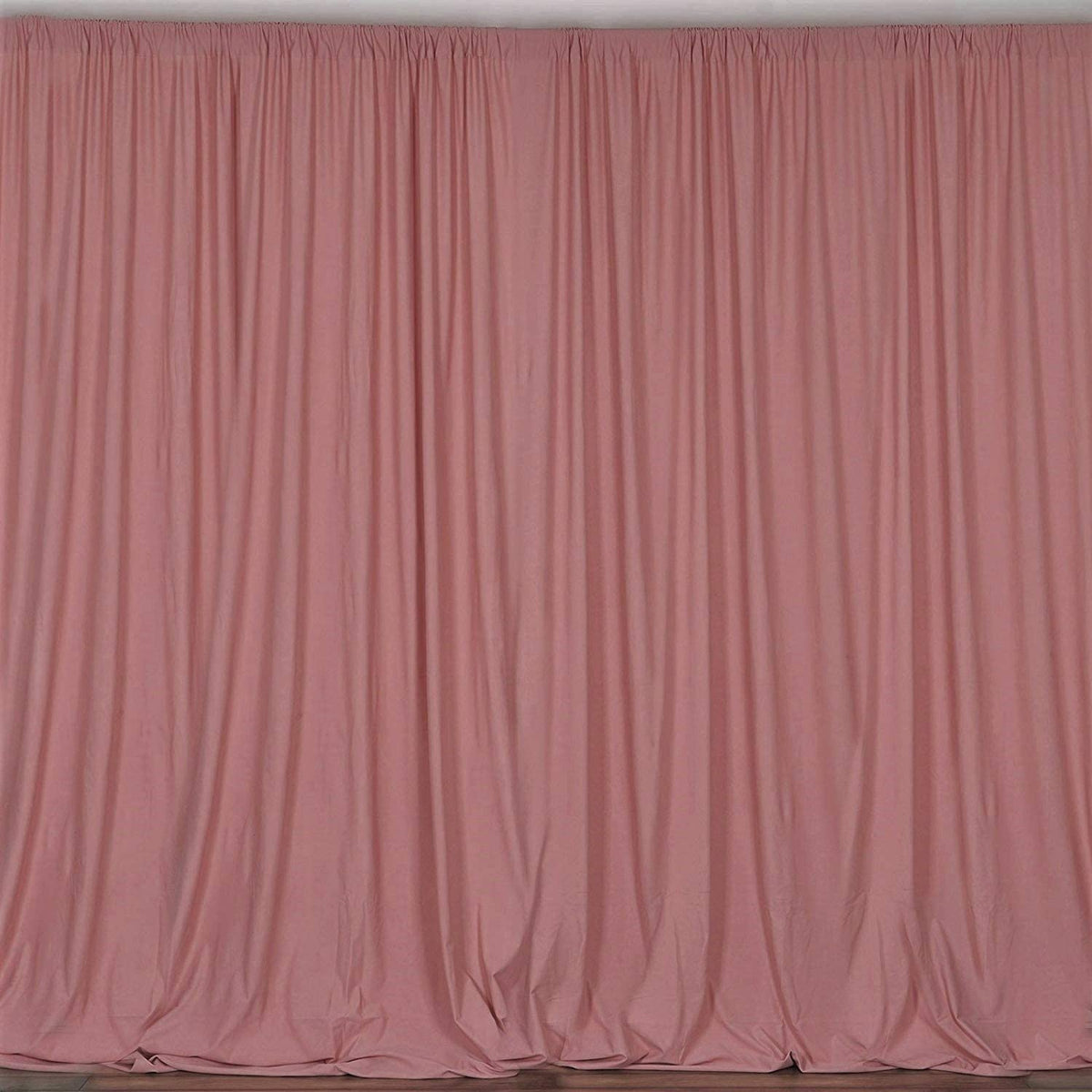 Polyester Backdrop Drape Curtain Panel - (Dusty Rose,