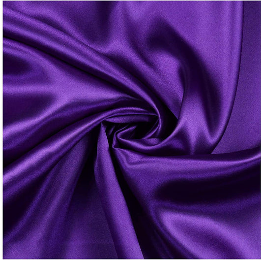 100% Polyester Soft Bridal Charmeuse Satin Fabric (Purple # 27,