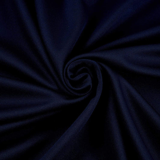 100% Polyester Wrinkle Free Stretch Double Knit Scuba Fabric (Navy Blue, 1 Yard)