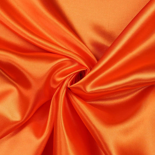 100% Polyester Soft Bridal Charmeuse Satin Fabric (Orange # 11,