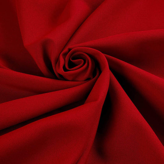 100% Polyester Wrinkle Free Stretch Double Knit Scuba Fabric (Red, 1 Yard)