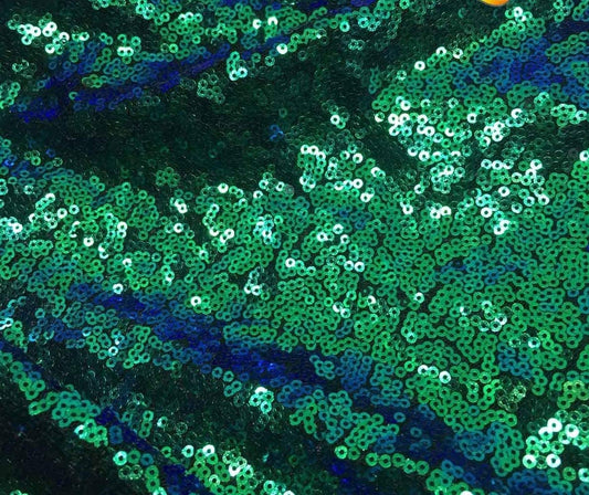 50" Wide Mini Glitz Disc Sequins Fabric (Mermaid, 1 Yard)