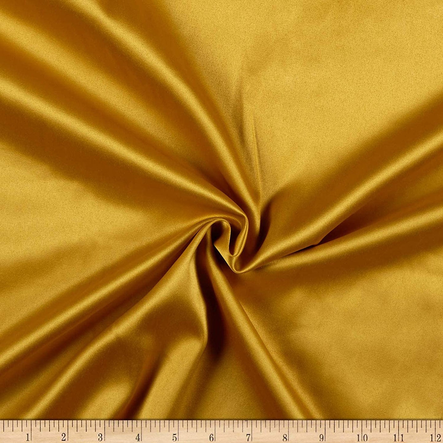 Spandex, Stretch L'Amour Satin Fabric (Mustard 429, 1 Yard)