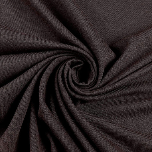 58/60" Wide, 95% Cotton 5% Spandex, Cotton Jersey Spandex Knit Blend, 4 Way Stretch Fabric (Brown, 1 Yard)