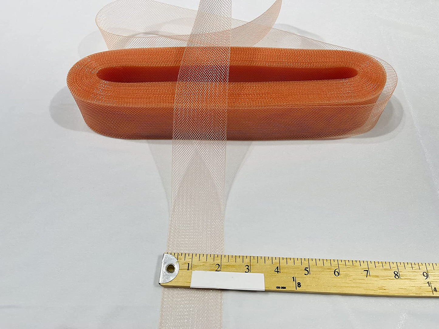 2" Wide Stiff Polyester Horsehair Braid for Polyester Boning Sewing Wedding Dress Dance Formal Dress Accessories ( Orange)