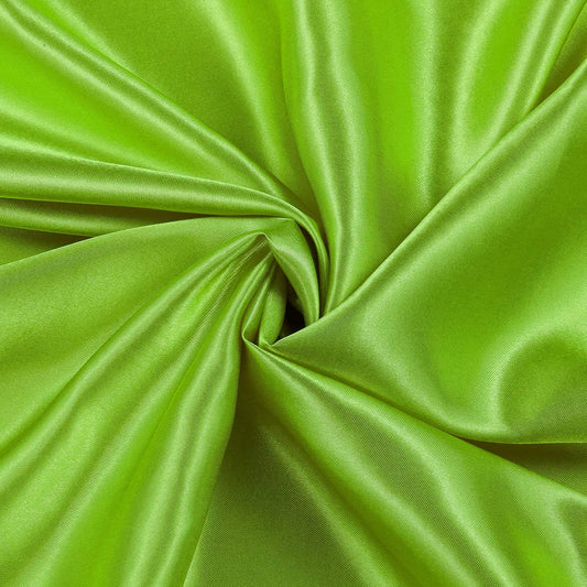 100% Polyester Soft Bridal Charmeuse Satin Fabric (Lime # 31,