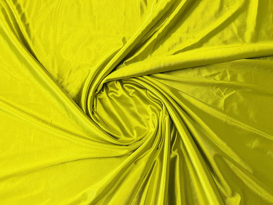 Deluxe Shiny Polyester Spandex Stretch Fabric (1 Yard, Avocado)
