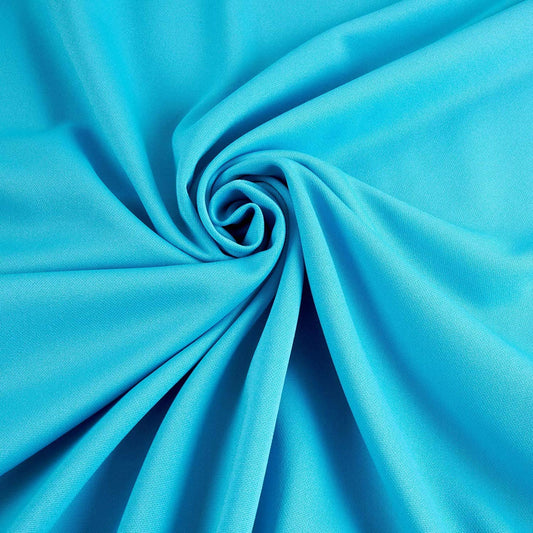 100% Polyester Wrinkle Free Stretch Double Knit Scuba Fabric (Turquoise, 1 Yard)