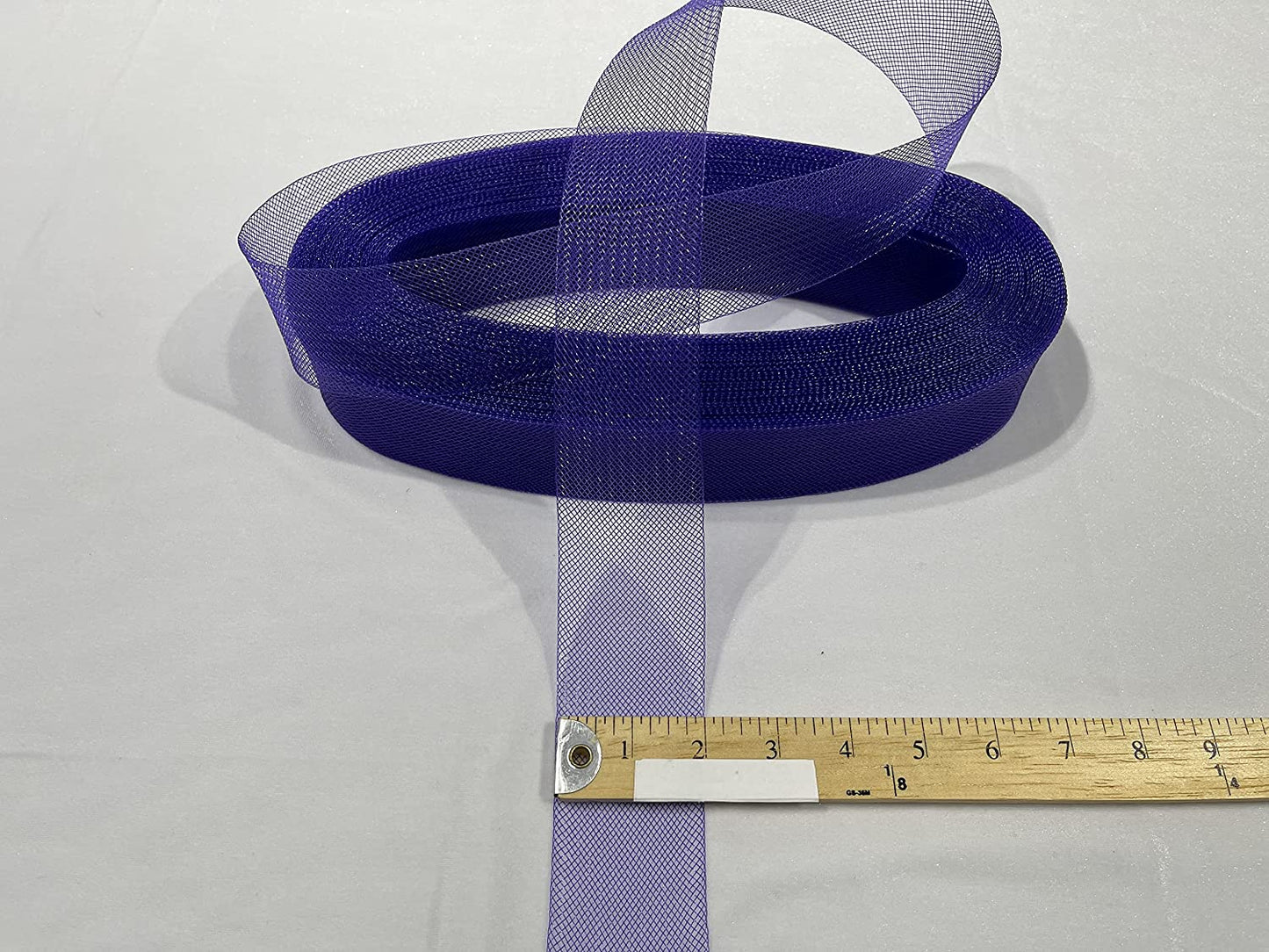 2" Wide Stiff Polyester Horsehair Braid for Polyester Boning Sewing Wedding Dress Dance Formal Dress Accessories (Purple)