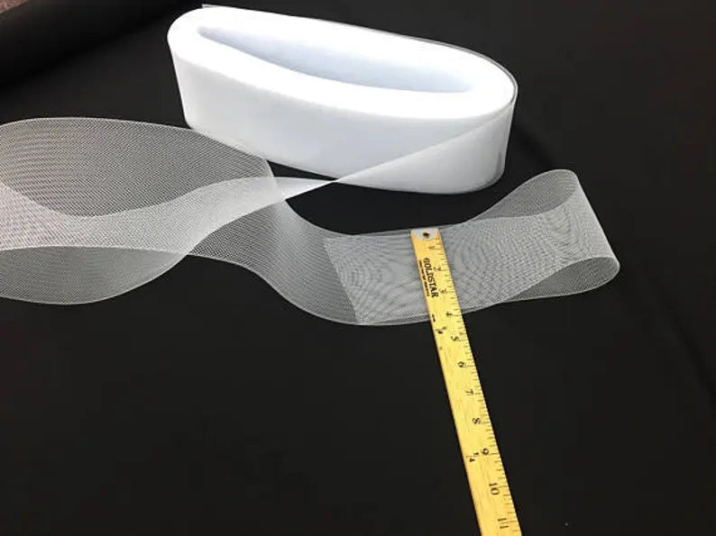 40 yards- 4 Inches White Crinoline Horsehair Braid Trim-wedding-bridal-decorations FREE SHIPPING!!!