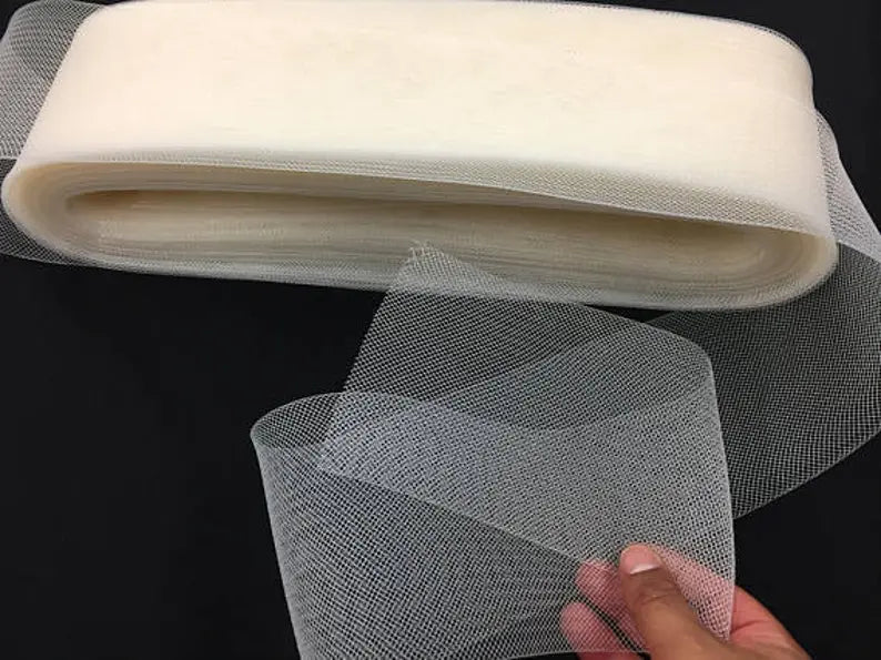 20 yards- 4 Inches Ivory Crinoline Horsehair Braid Trim-wedding-bridal-decorations. FREE SHIPPING!!!