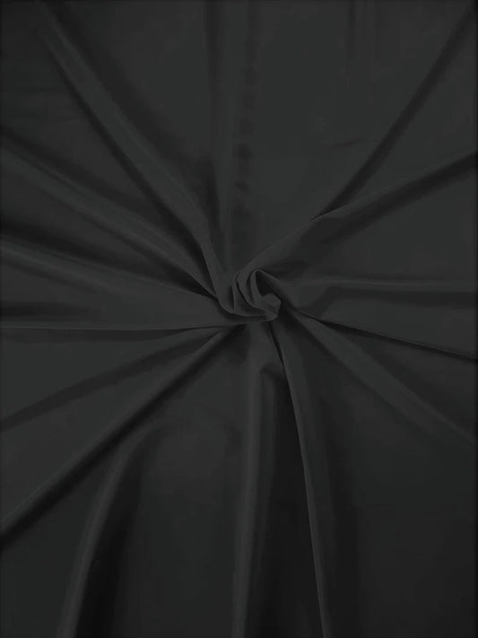 Black Shiny Milliskin Nylon Spandex Fabric 4 Way Stretch 58" Wide Sold by The Yard
