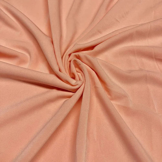Peach 58/59" Wide ITY Fabric Polyester Knit Jersey 2 Way Stretch Spandex Sold By The Yard.