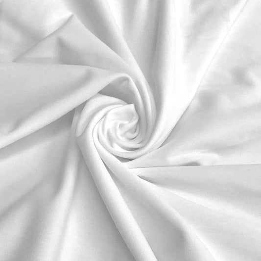 White Shiny Milliskin Nylon Spandex Fabric 4 Way Stretch 58" Wide Sold by The Yard