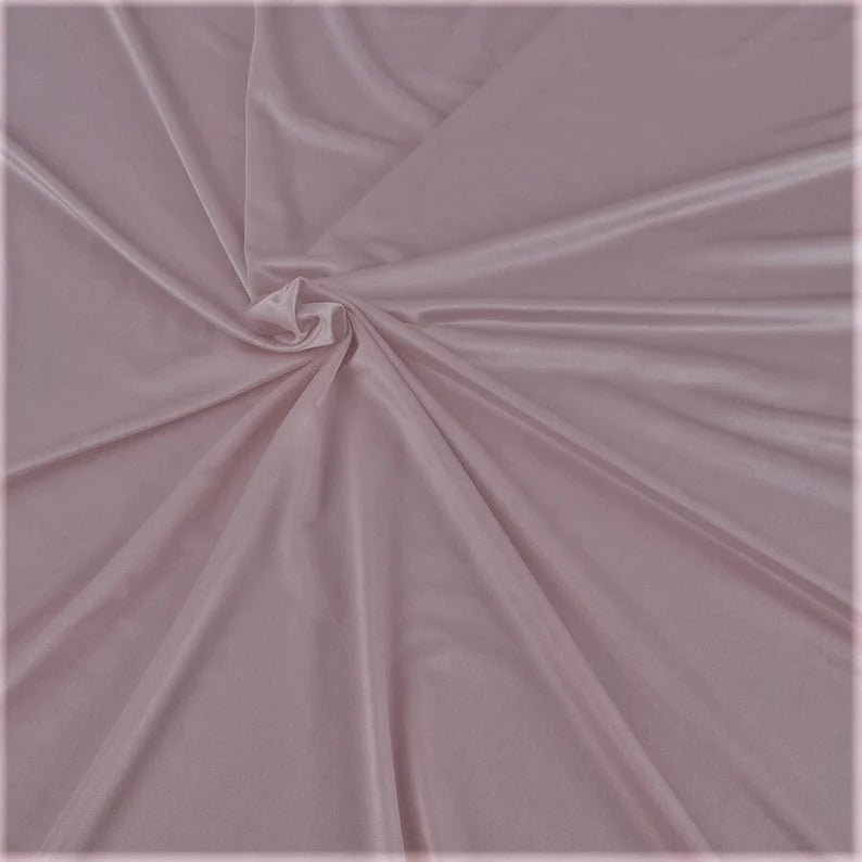 Blush Shiny Milliskin Nylon Spandex Fabric 4 Way Stretch 58" Wide Sold by The Yard