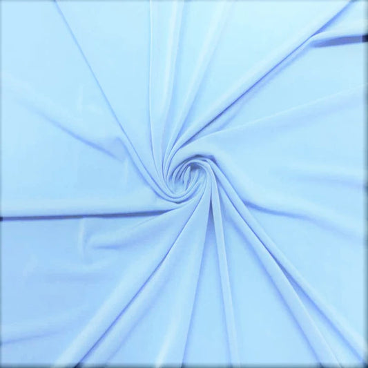 Sky Blue 58/59" Wide ITY Fabric Polyester Knit Jersey 2 Way Stretch Spandex Sold By The Yard.