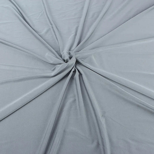 Silver Shiny Milliskin Nylon Spandex Fabric 4 Way Stretch 58" Wide Sold by The Yard