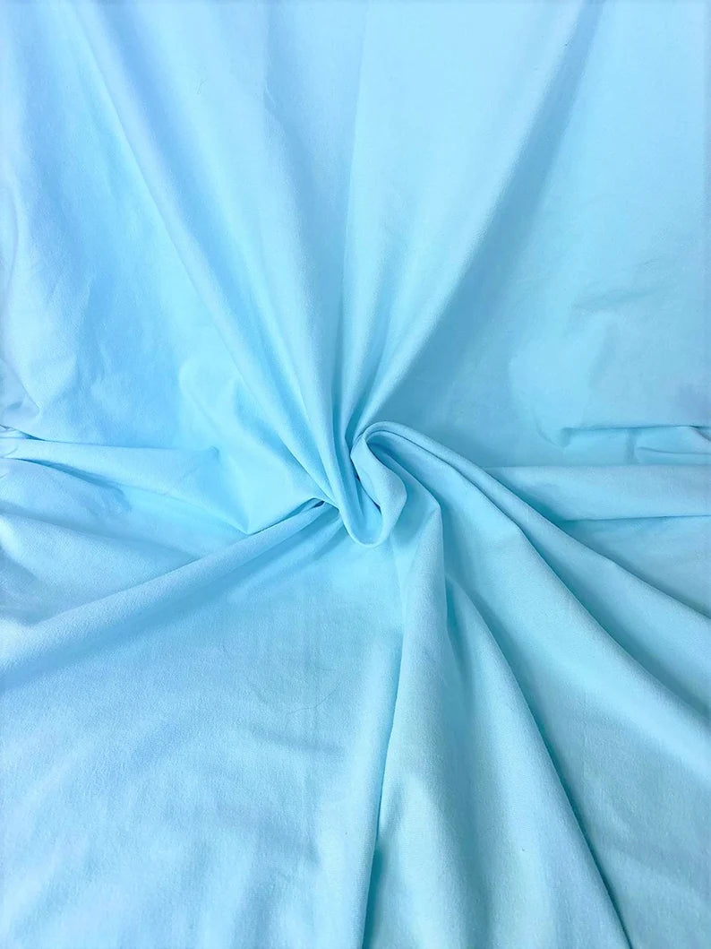 Light Blue Shiny Milliskin Nylon Spandex Fabric 4 Way Stretch 58" Wide Sold by The Yard