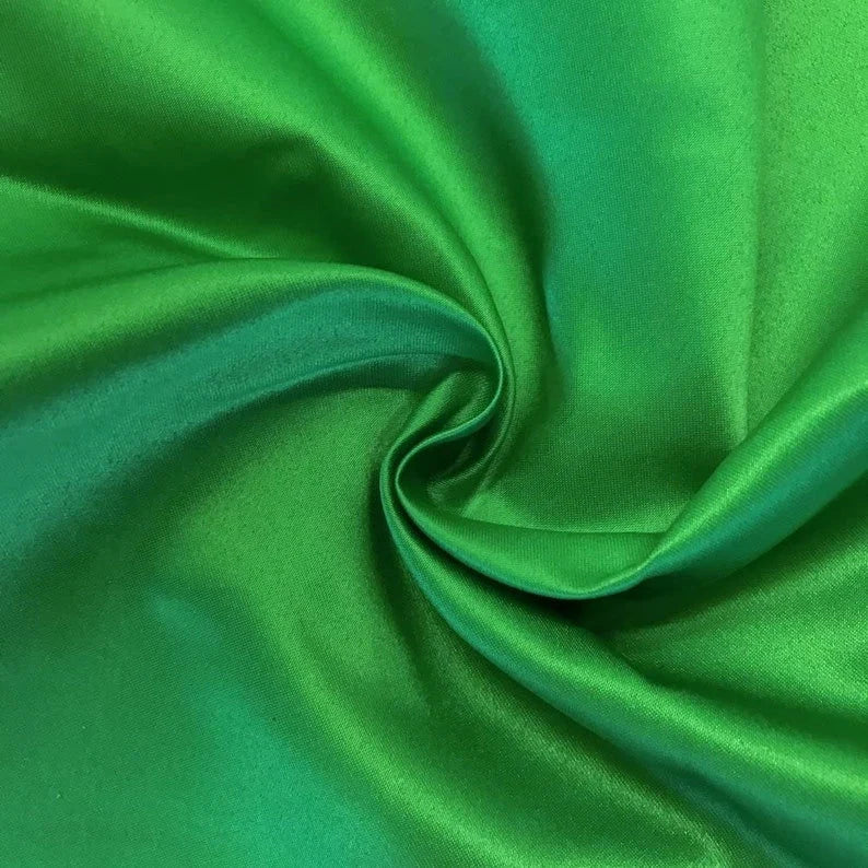 Matte Satin (Peau de Soie) Duchess Fabric Bridesmaid Dress. Sold By The Yard. Kelly Green