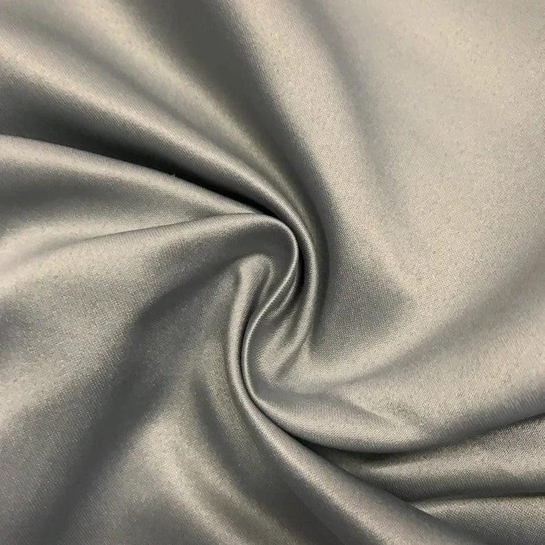 Matte Satin (Peau de Soie) Duchess Fabric Bridesmaid Dress. Sold By The Yard. Gray