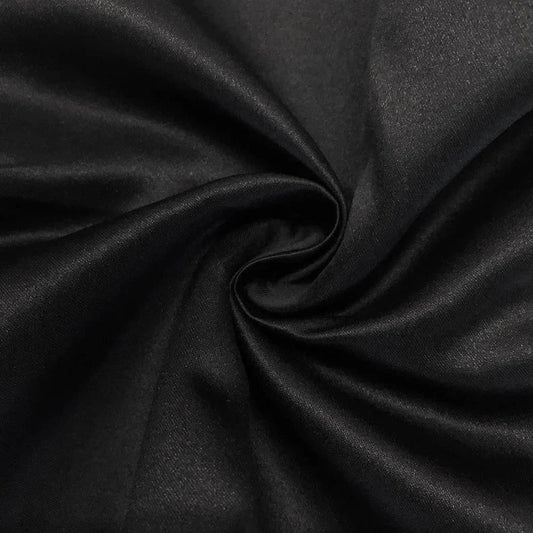 Matte Satin (Peau de Soie) Duchess Fabric Bridesmaid Dress. Sold By The Yard. Black