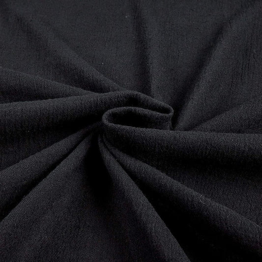 Cotton Gauze Fabric 100% Cotton 48/50" inches Wide Crinkled Lightweight Sold by The Yard. Black