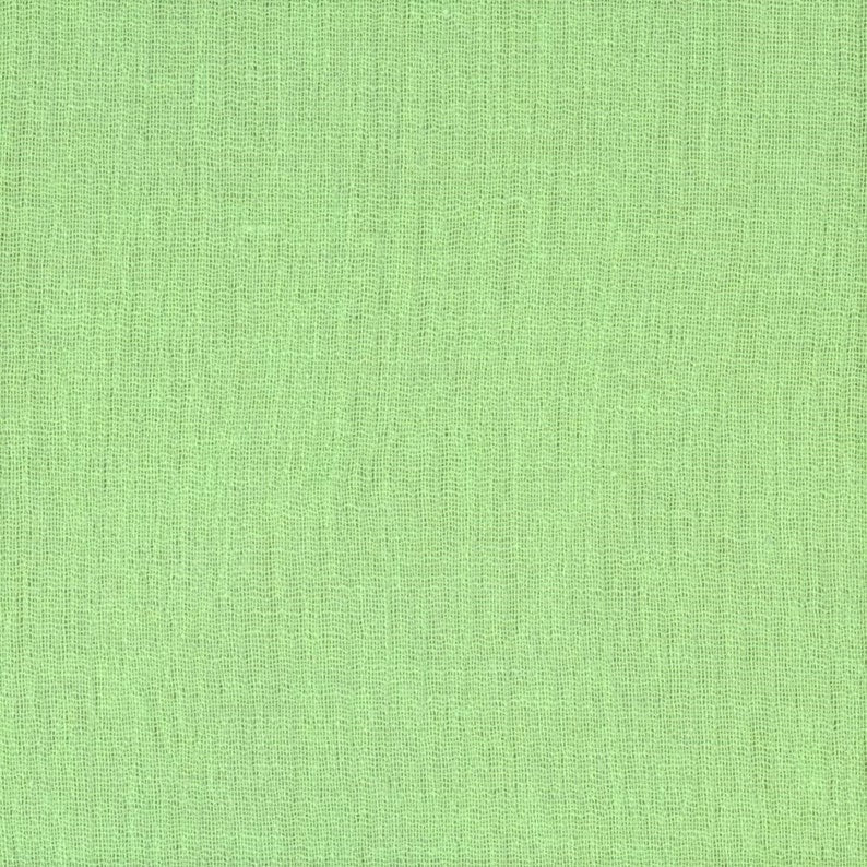 Cotton Gauze Fabric 100% Cotton 48/50" inches Wide Crinkled Lightweight Sold by The Yard. Apple Green