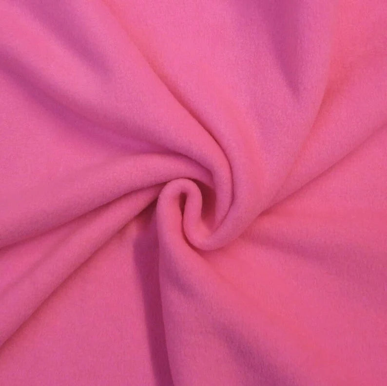 Solid Polar Fleece Fabric Anti-Pill 58" Wide Sold by The Yard. Candy Pink