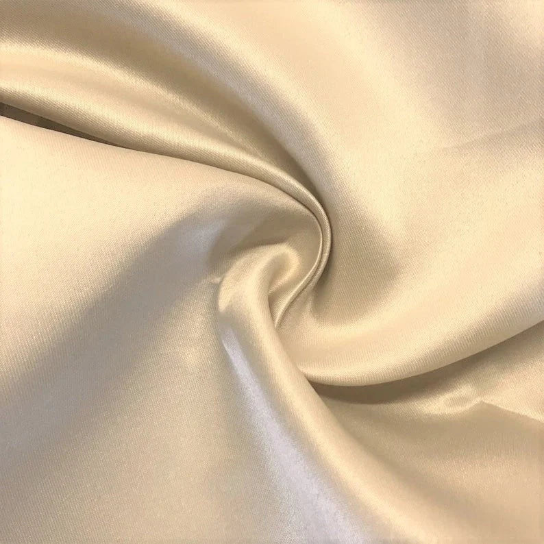 Matte Satin (Peau de Soie) Duchess Fabric Bridesmaid Dress. Sold By The Yard. Champagne