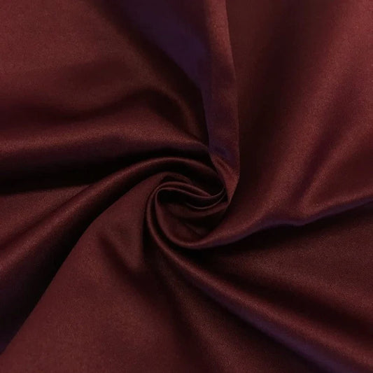 Matte Satin (Peau de Soie) Duchess Fabric Bridesmaid Dress. Sold By The Yard. Burgundy