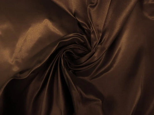 Matte Satin (Peau de Soie) Duchess Fabric Bridesmaid Dress. Sold By The Yard. Brown