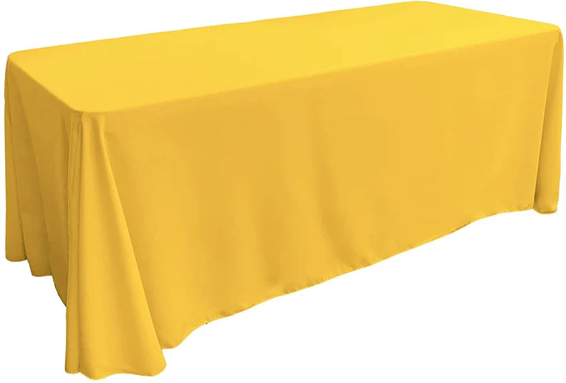 Polyester Poplin Rectangular Tablecloth Dk Yellow. Choose Size Below
