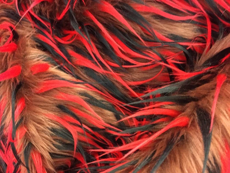 3 Tone Spikes Faux Fur- Shaggy Faux Fur-Fashion-Jackets-Apparel-Decorations-Throw Blankets-Sold By The Yard
