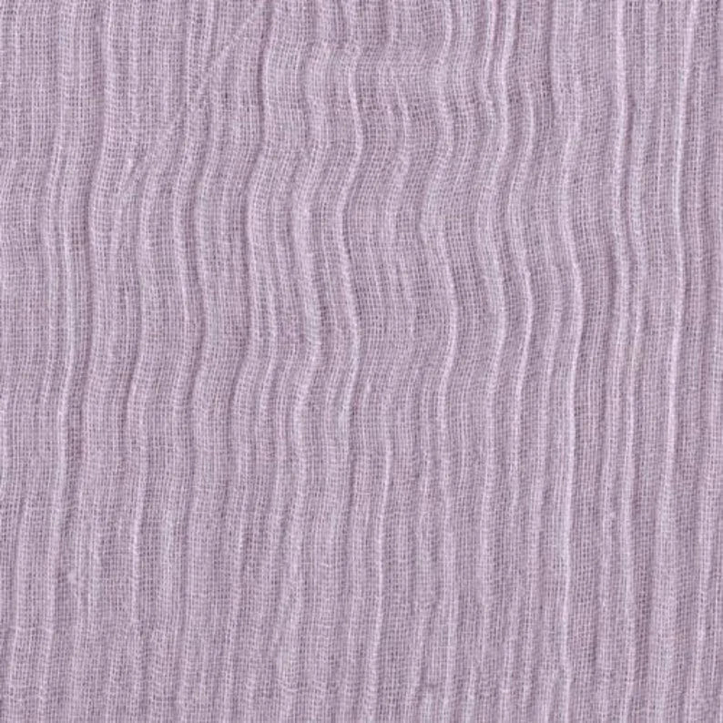 Cotton Gauze Fabric 100% Cotton 48/50" inches Wide Crinkled Lightweight Sold by The Yard. Lavender