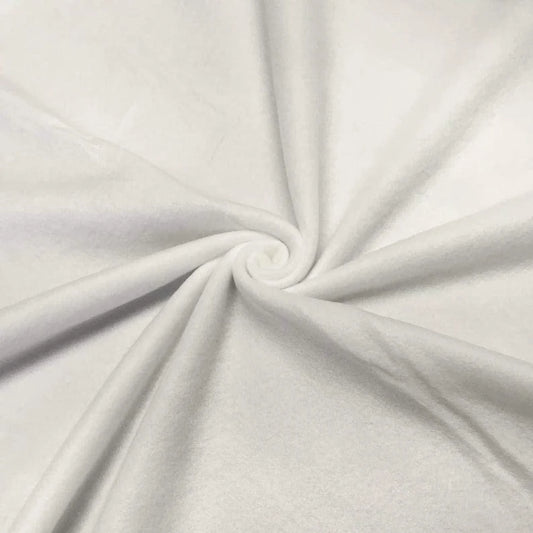 Solid Polar Fleece Fabric Anti-Pill 58" Wide Sold by The Yard. Ivory