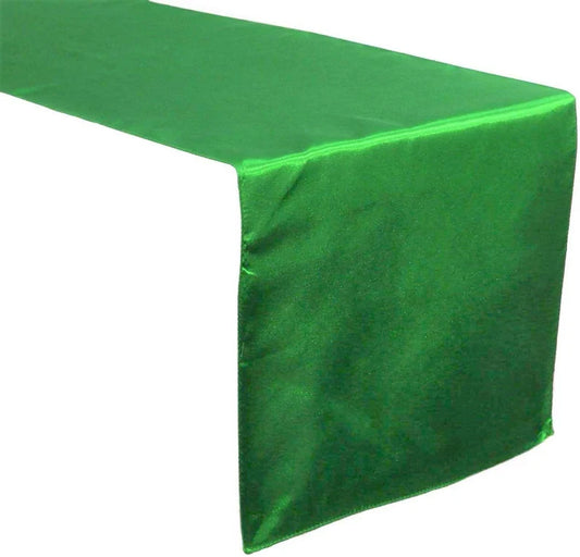 Wedding Banquet Decoration, Bridal Satin Table Runner (Kelly Green, Choose Size Below
