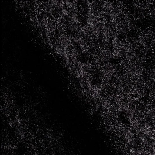Stretch Panne Velvet Velour Black, Fabric by the Yard