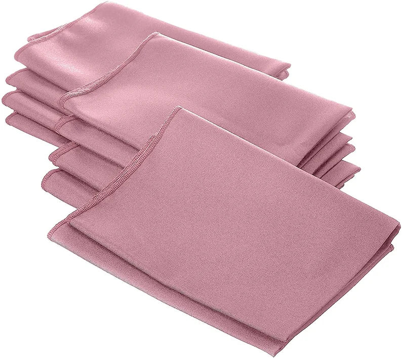 Polyester Poplin Napkin 18 by 18-Inch, Dusty Rose - 6 Pack