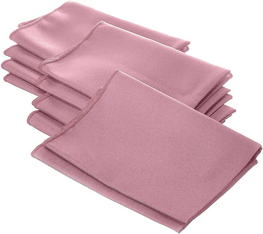 Polyester Poplin Napkin 18 by 18-Inch, Dusty Rose - 6 Pack