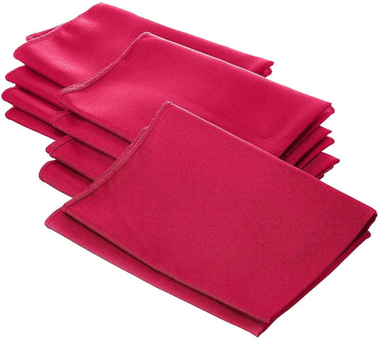 Polyester Poplin Napkin 18 by 18-Inch, Fuchsia - 6 Pack