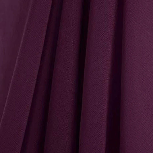 Polyester Soft Light Weight, Sheer, See Through Chiffon Fabric Sold By The Yard. Eggplant