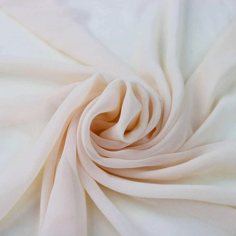 Polyester Soft Light Weight, Sheer, See Through Chiffon Fabric Sold By The Yard. Blush Pink